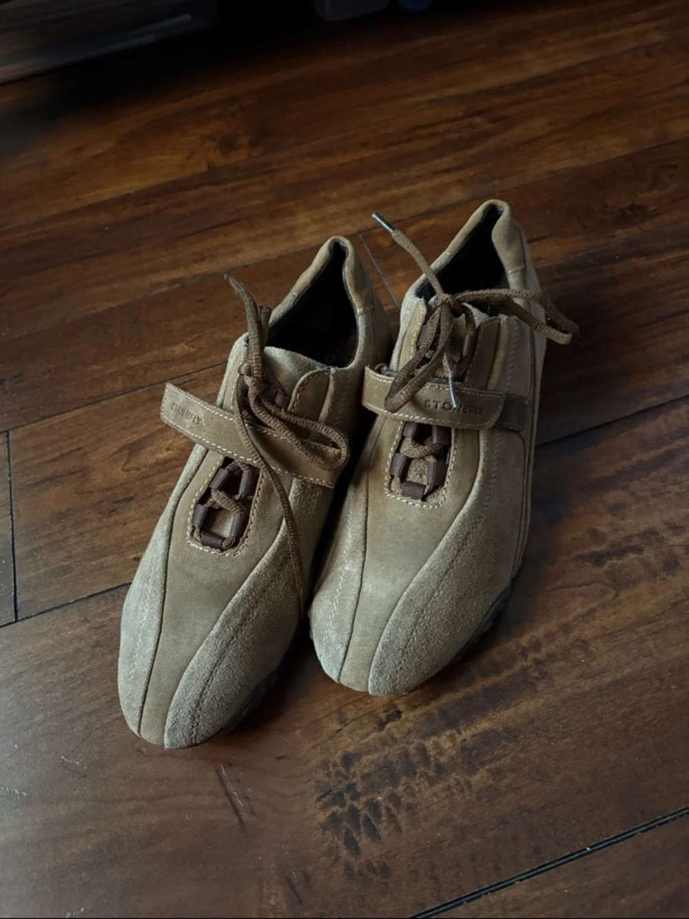 Stonefly Suede Leather Sneaker 40EU LaceUp Strap Tread Two-Tone Brown Athleisure
